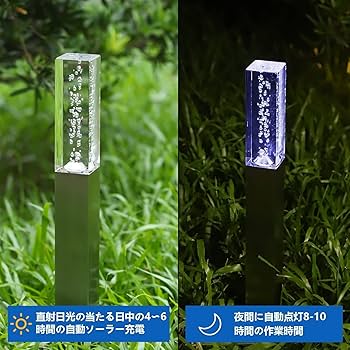 【在庫セール】GWSOLAR【スタイリッシュ透明感のある光！ソーラー ライト2個 Amazon.co.jp: GWSOLAR【スタイリッシュ透明感のある光
